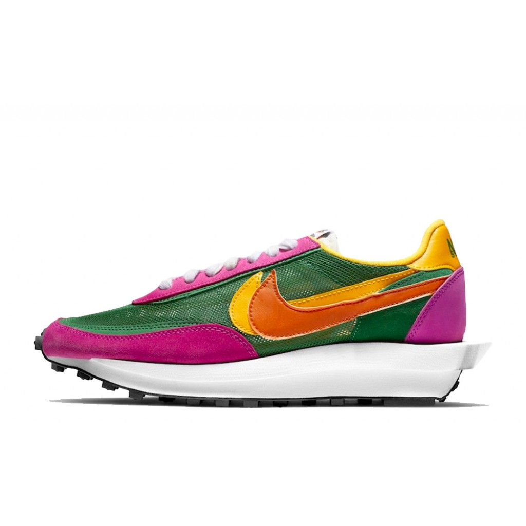 pink and green nike sacai